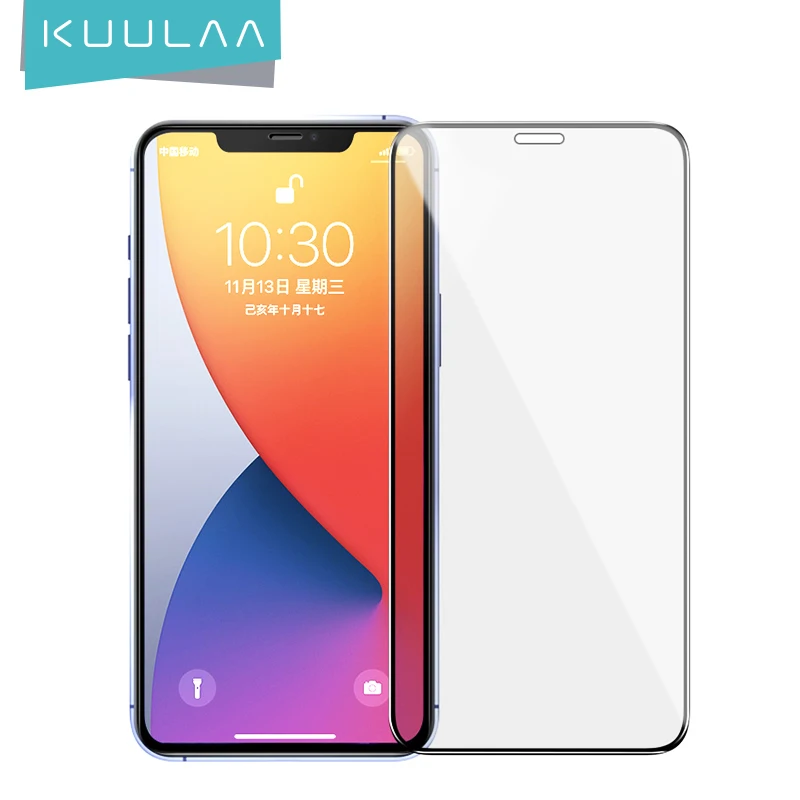 

KUULAA 9D Cell Phone Protective Film Screen Protector Tempered Glass For iPhone 12/12 Mini/12 Pro/12 Pro Max