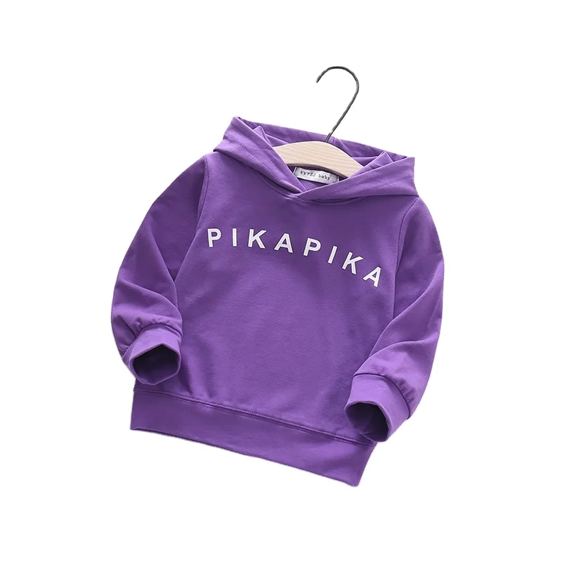 

Spring New Baby Clothes Children's Long Sleeve Girls Hooded Sweater Letter Joker Baby Pullover Jacket