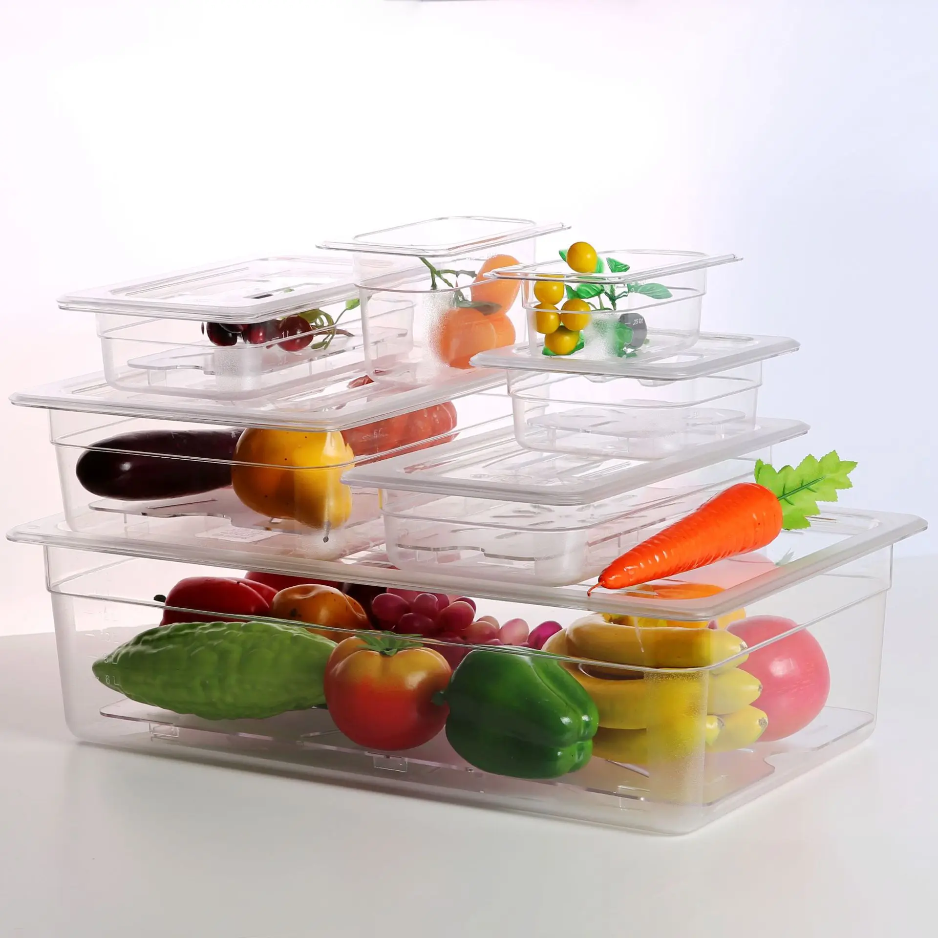 Kitchen Equipment 2020 Disposable Rectangular Plastic Food Container Gn ...