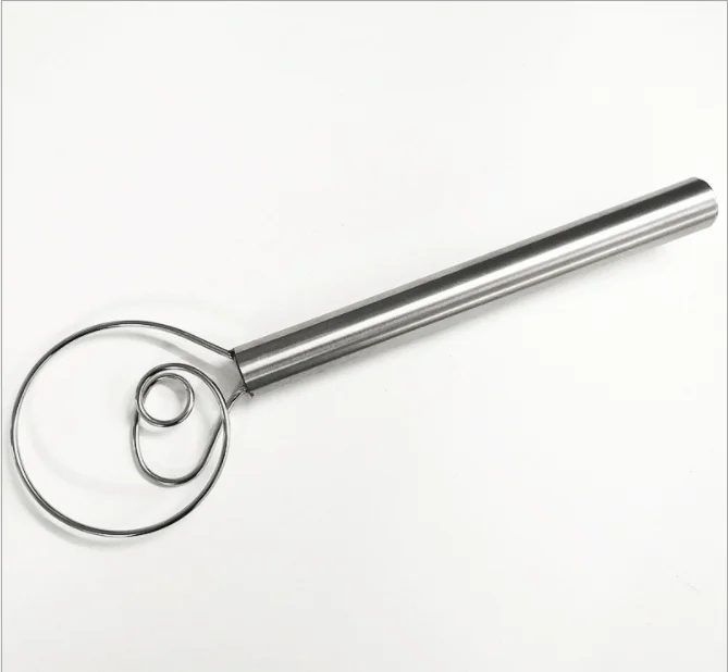 

Eco-friendly kitchen accessories wholesale stainless steel danish dough whisk, Silver