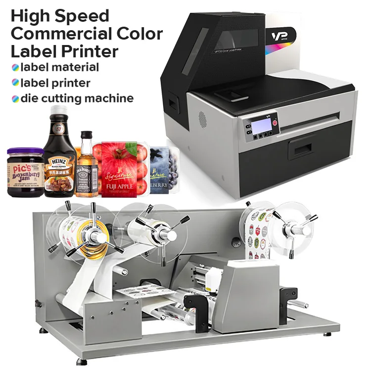 
Roll To Roll Digital Label Paper Film Printer Roll Label Die Cutter Machine 