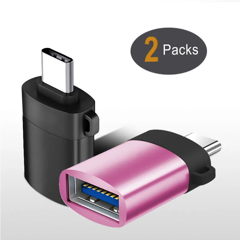 

usb c female to usb male adapter 2 pack type c, Gold, silver, pink, red, black