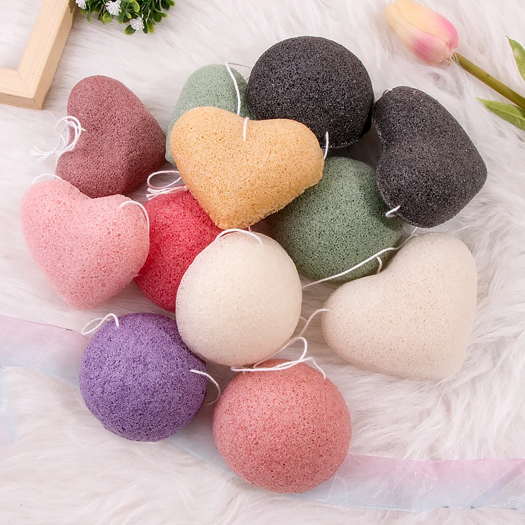 

Large Japanese Facial Bamboo Charcoal Natural Konjac Sponge