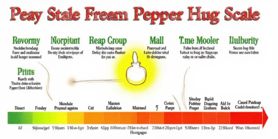 Scoville Scale Chart with Common Peppers