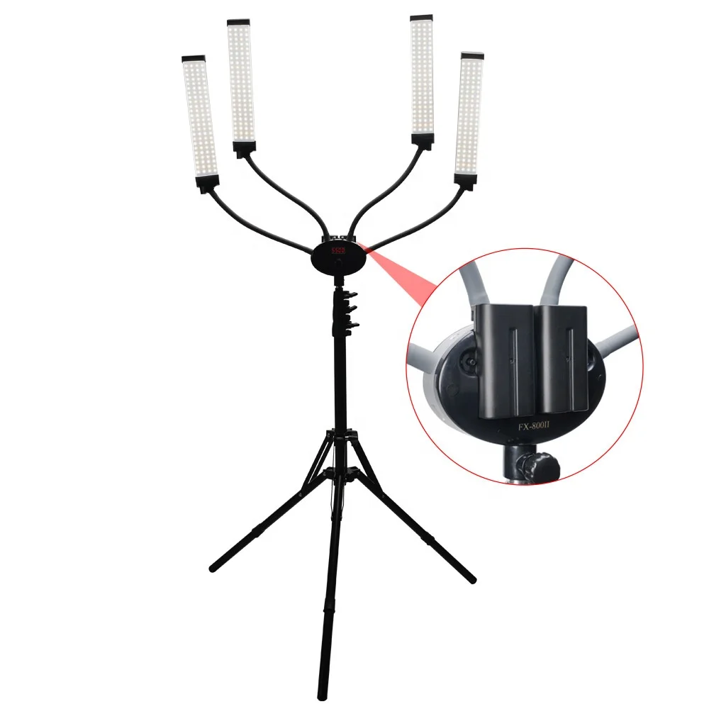

Four Arms Multimedia Lamp Make up 90W Aluminum Selfie LED Ring Light With Tripod Stand For Beauty Salon Tik Tok Youtube Vlog