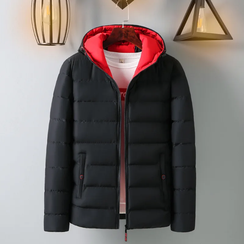 

Winter Black Cotton Padded Clothes Fashion Wholesale Jacket Men Plus Size Jaket, Customized color