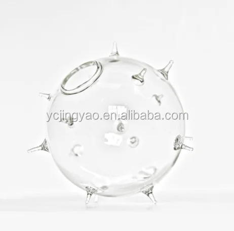 

Handmade Modern Slanted Clear Pokey Glass Globe Vase for Propagating Hydroponic Plants Home Garde Wedding Decoration