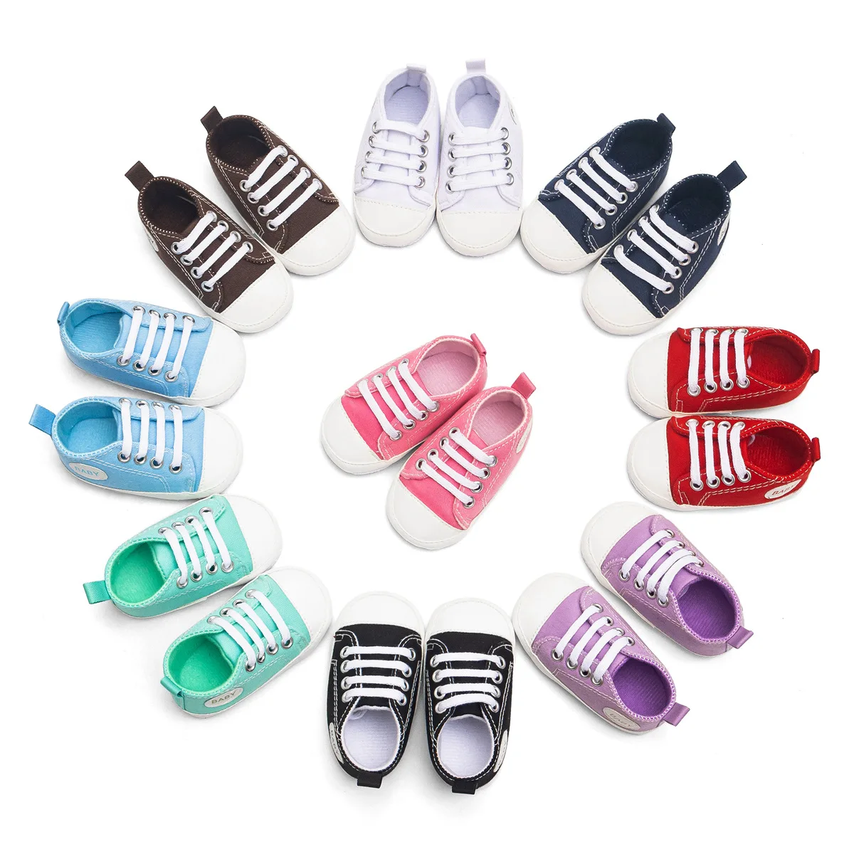 

Infunny 2021 Spring and autumn new children's shoes letter print soft-soled shoes  baby toddler canvas shoes