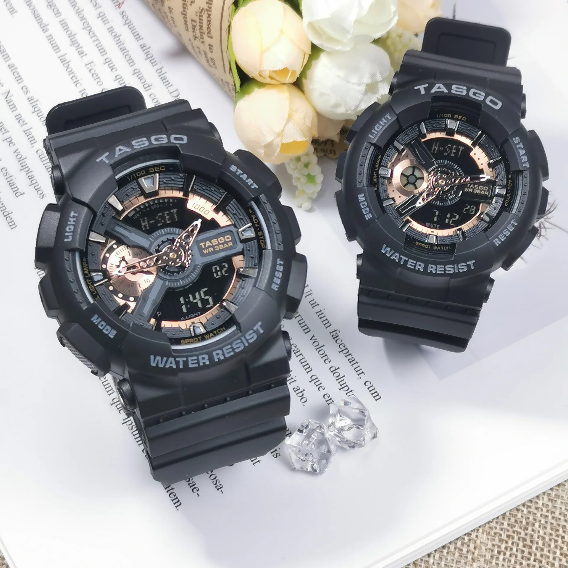 2020新产品tasco男,女学生韩版简约运动手表t100 t100l t100z电子表