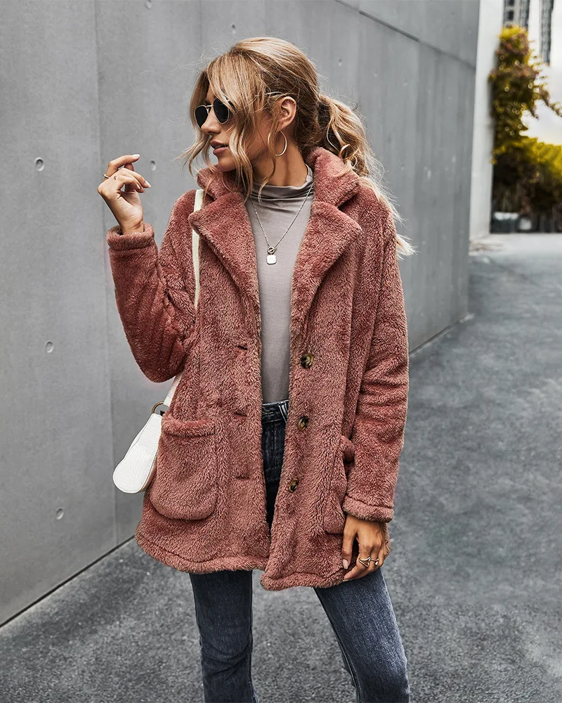 

2021 New sexy fashion solid color women thick jackets