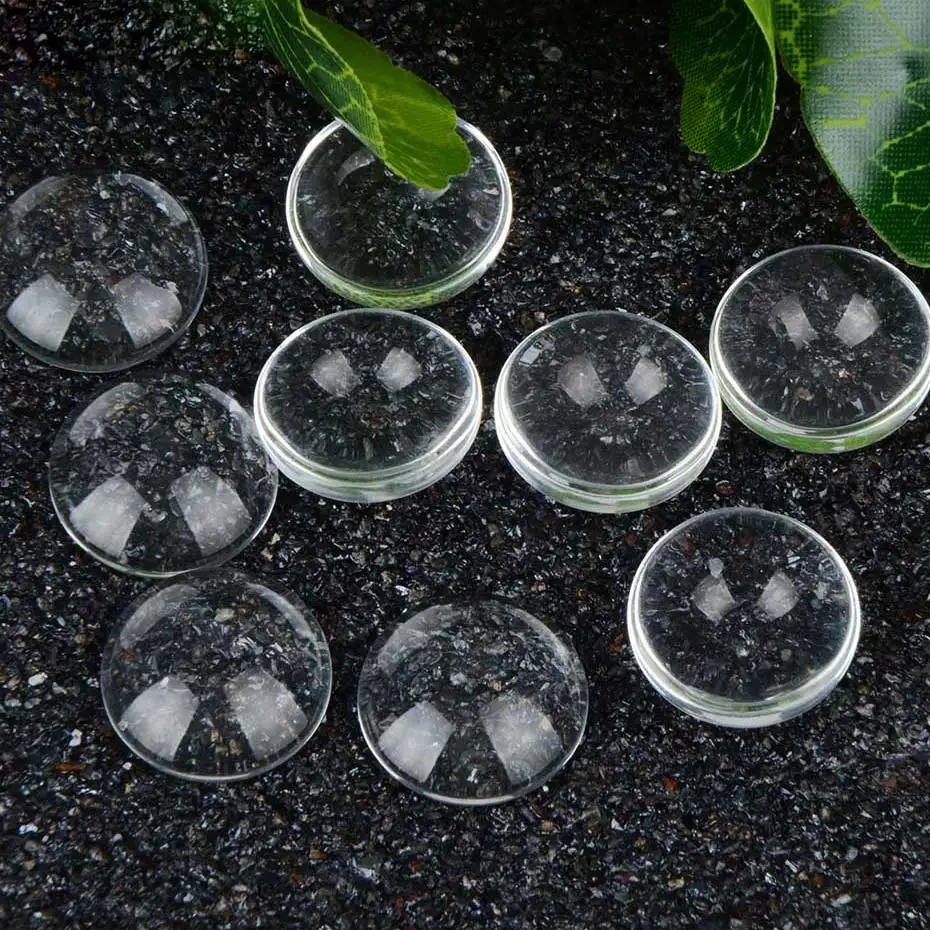 

18mm Cheap Flat Dome Round Transparent Clear Glass Cabochon