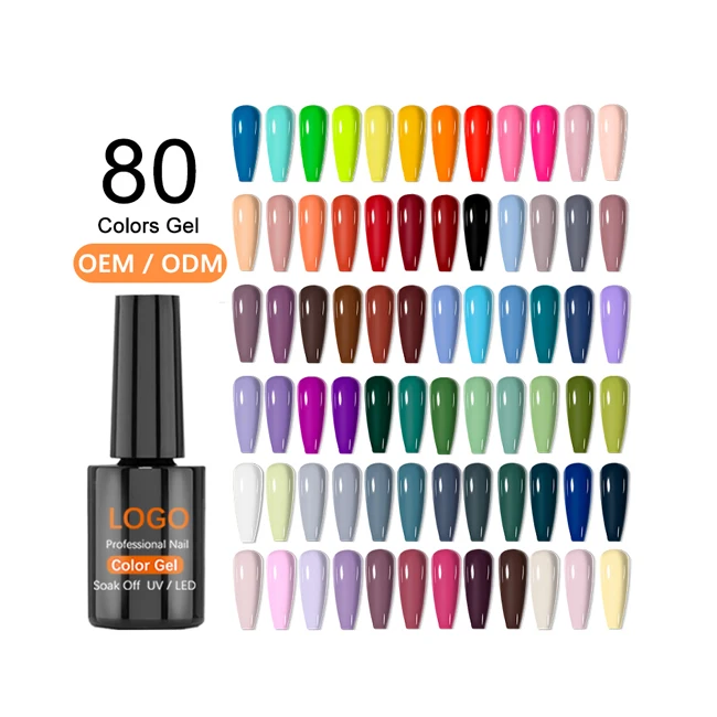 

free samples Customize LOGO nail supplies color vegan soak off uv gel led wholesale organic private label gel nail polish, More than 80 colors,according to color chart