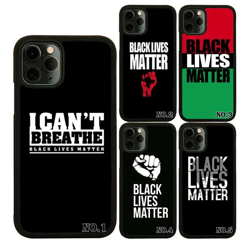 

BLM I can't Breathe Luxury Black TPU+PC Phone Case For iPhone 8 8Plus 11 11Pro 11ProMax SE2020 Case