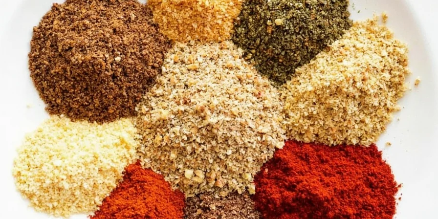 Bowl of colorful Lebanese spice mix