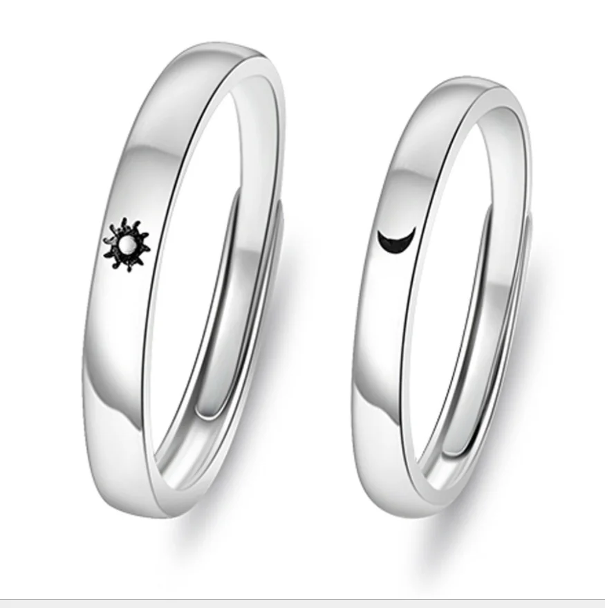 

Popular wholesale moon and sun copper women's exquisite ring for couple
