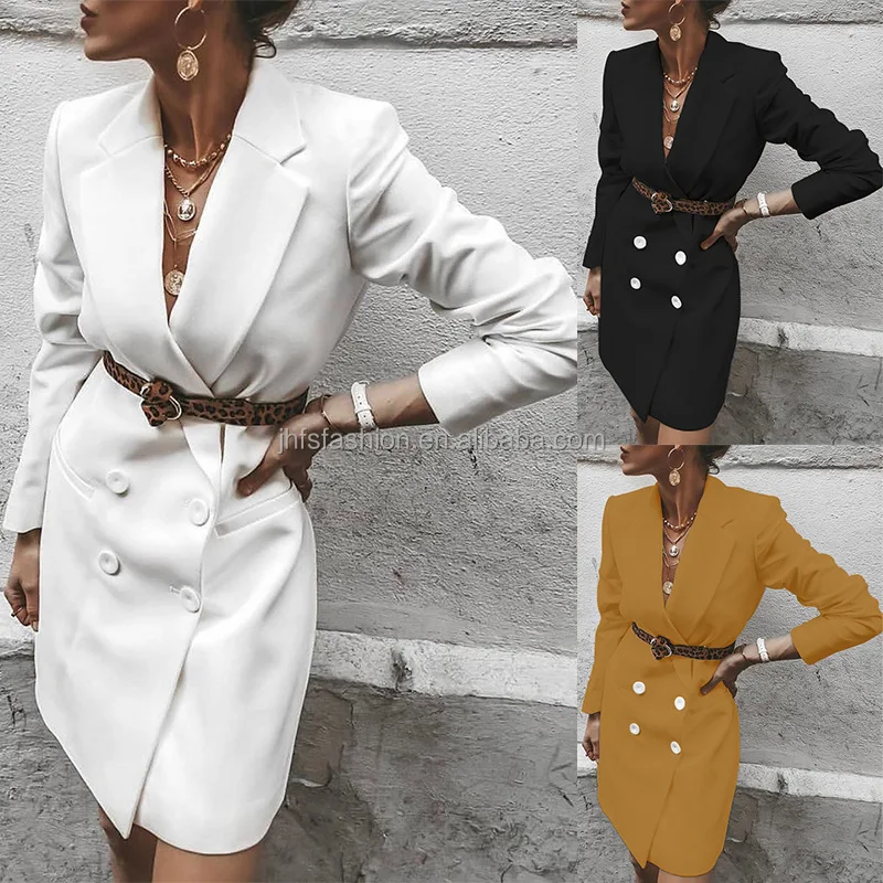 

J&H fashion dropshipping fall 2021 women clothes blazer jacket stylish career dresses ladies office wear