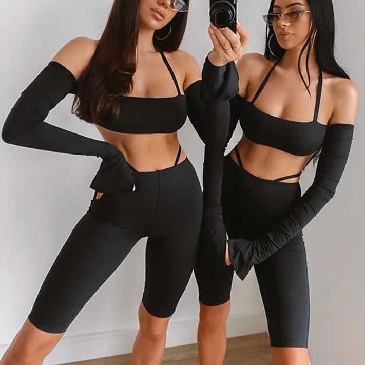 

S2751A Hot sale sexy women two piece set clothing casual outfit