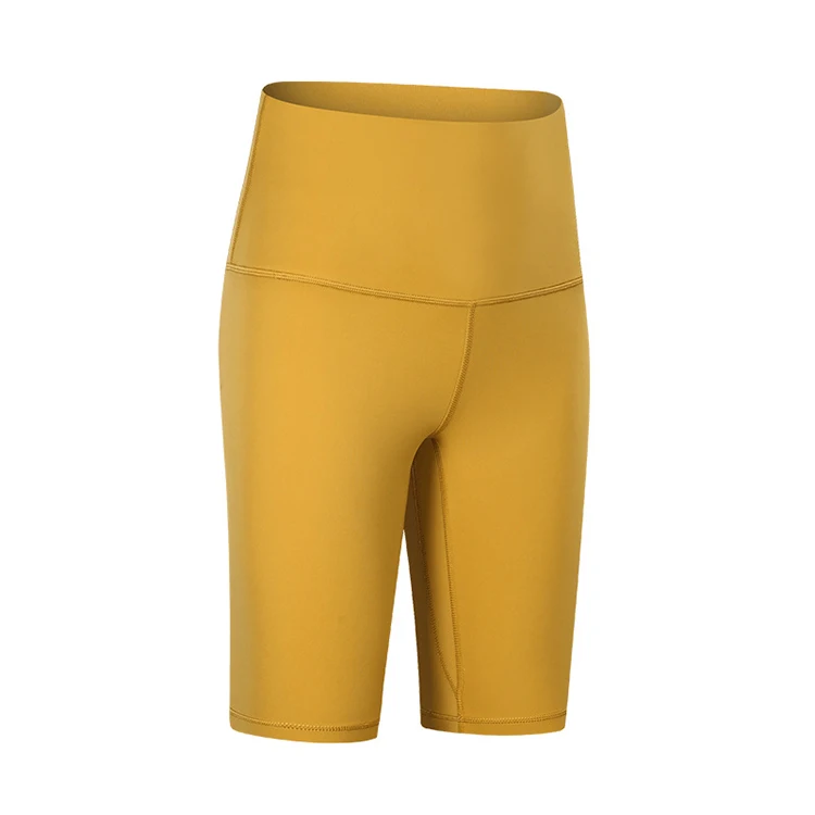 

2021 New high-waist-buttock lifting yoga pants Women double peached stretch and slimming shorts Ladies sport fitness, Customed