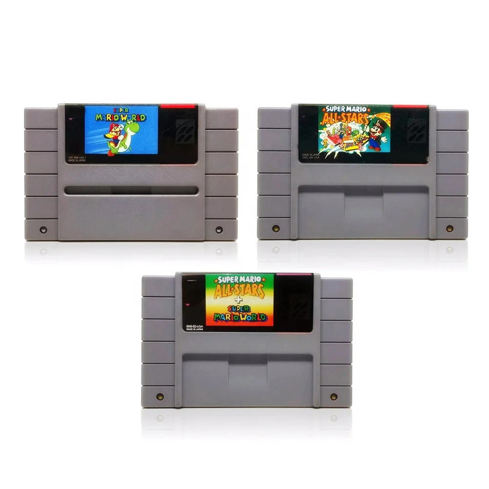 

New Arrival for Super Nintendo Entertainment System Battery Save Game Cartridge SNES Retro Classic Added Games for Super Mario, Grey