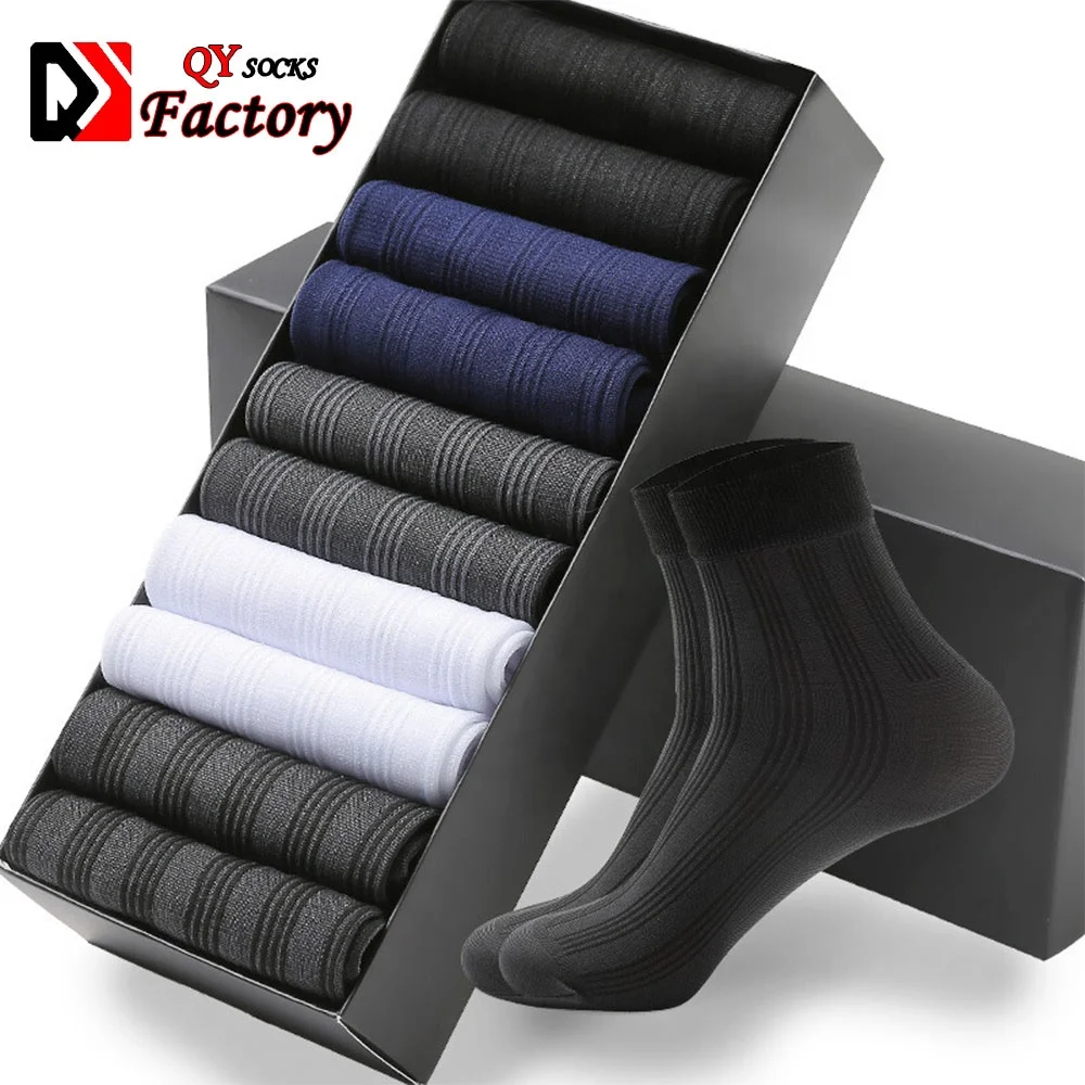 

Low MOQ comfortable custom logo men work business dress crew socks, Picture