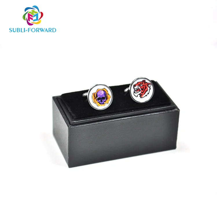 

Sublimation Printing Handsome New Stainless Steel Cuff Links Men Jewelry Fashion Cufflink Custom Cufflinks, Customized color