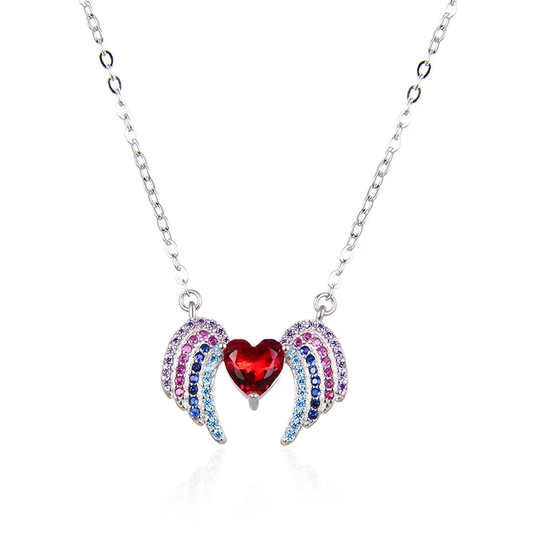 

New design zircon set jewelry women heart initial necklace