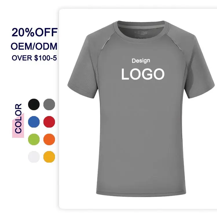 

Quick dry custom logo t-shirts wholesale sports men and women T-shirt behind team t-shirts, jogging tops