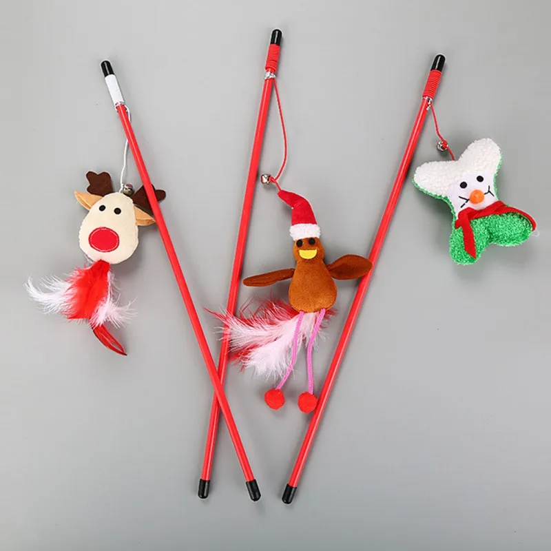 Pets Toys For Cats Cute Funny Christmas Series Cat Stick Wand 2019 new