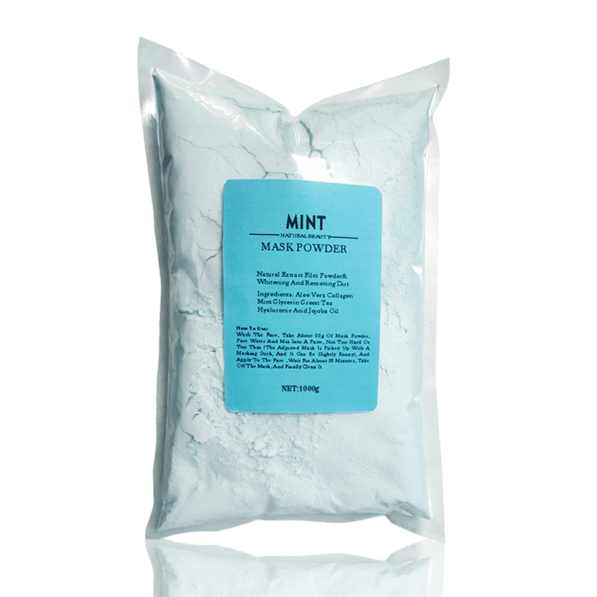 

OEM ODM Private Label 1kg Bag Organic Natural Mint Whitening Mask Facial Powder Soft Mask Powder