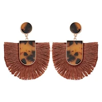 

2019 Fall Collection Statement Tassel Earrings Tortoiseshell Acrylic Earrings For Women Jewelry