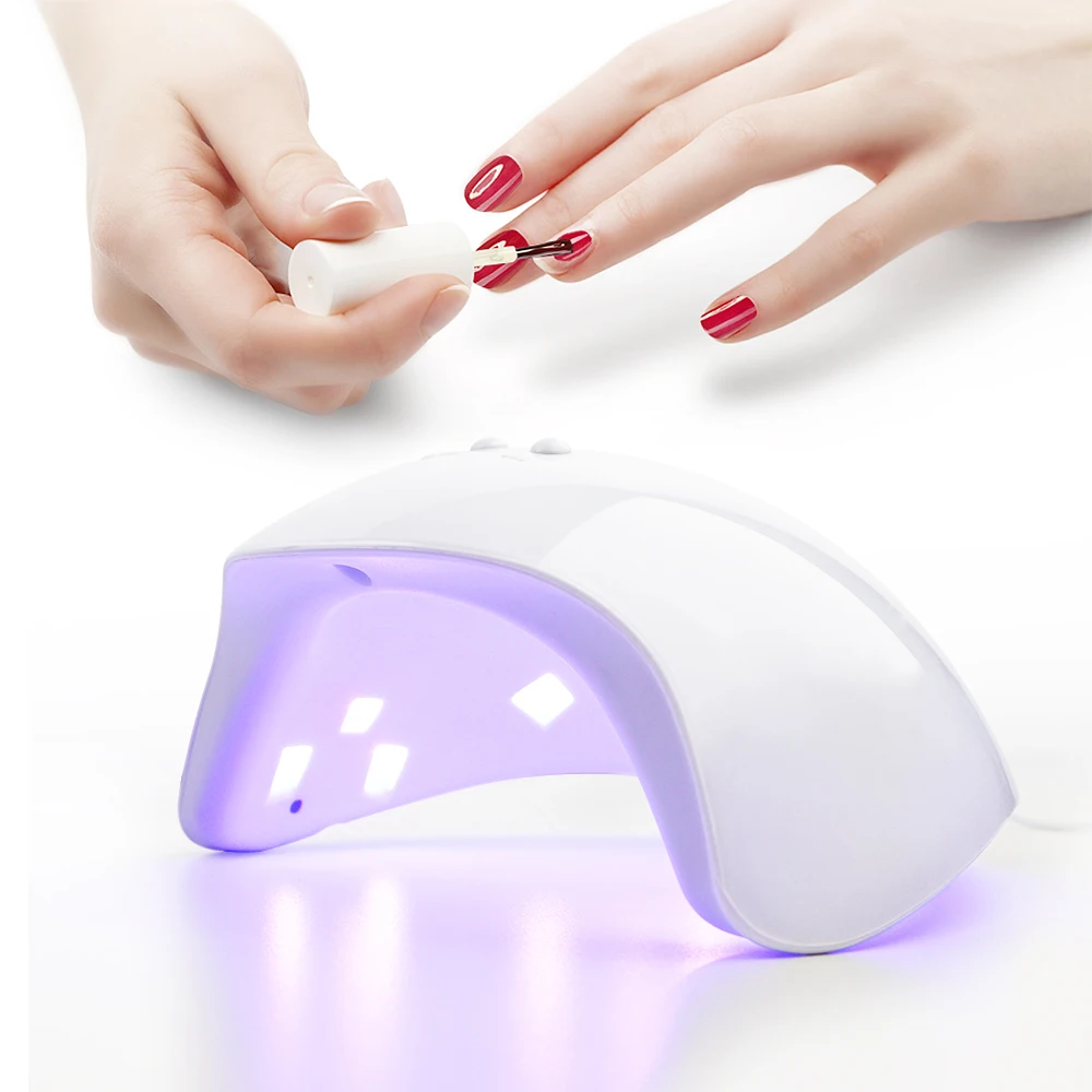 

Quick drying mini uv led nail lamp 36w with 3 timer settings, White