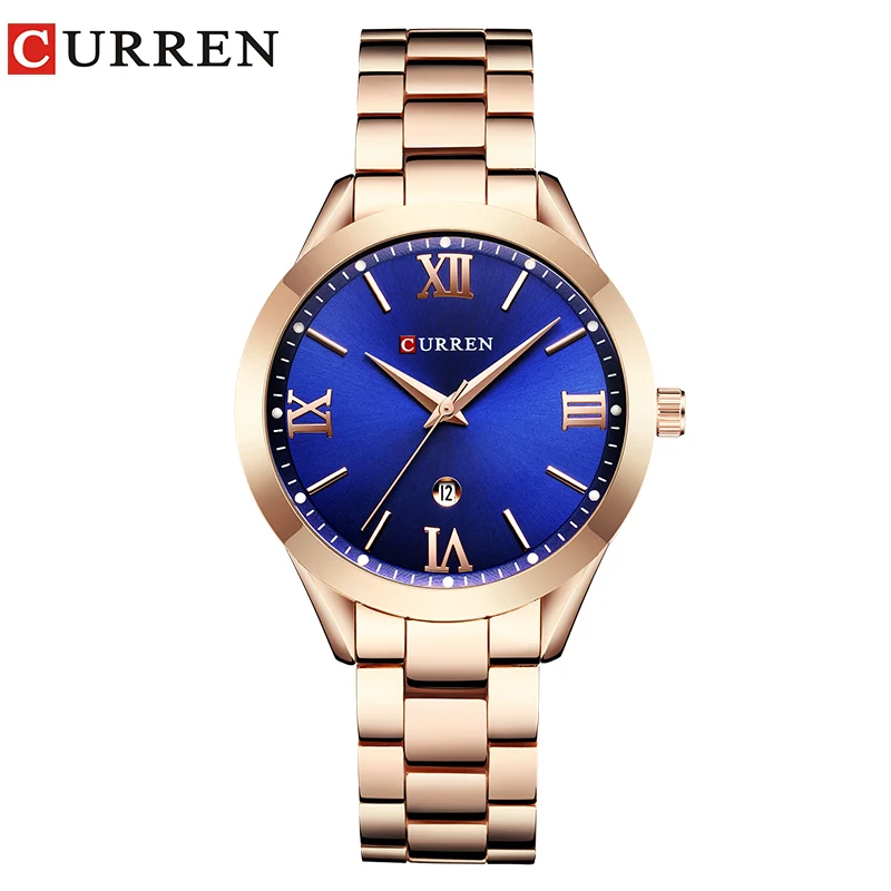 

CURREN 9007 For Birthday Gift Stainless Steel Strap Quartz Movement Auto Date Wrist Watch For Lady