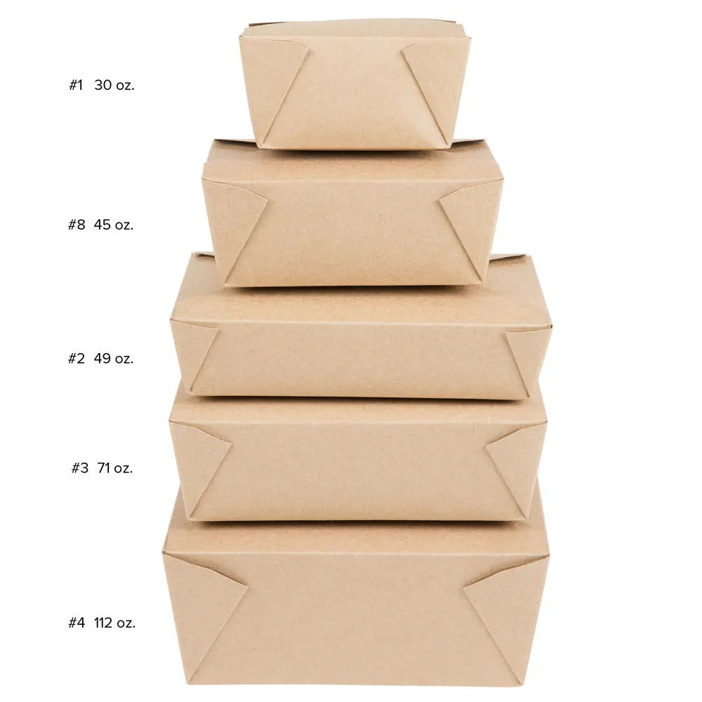 Take out container food box brown Kraft paper food boxes