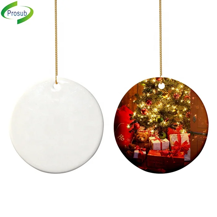 Image of Prosub Sublimation Blank Christmas Ornament Pendant Different Shapes Ceramic Sublimation Ornament