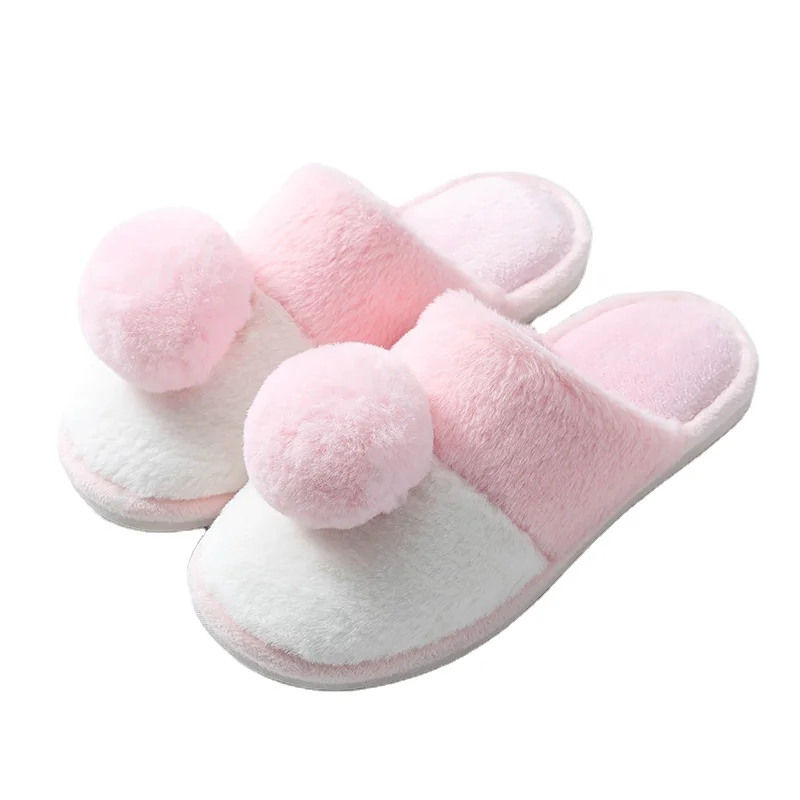 

2021 New Arrival Wholesale Women Fur Fluffy Slippers Custom Logo Big Fluffy Slippers, As picture