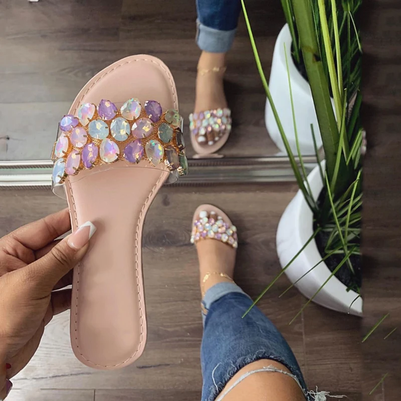 

INS Hot high quality flat women footwear ladies slippers shoes women sandals, As picture