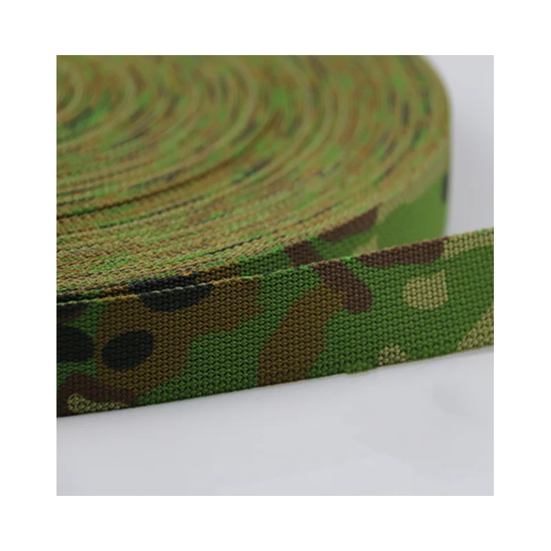 

Camouflage webbing tactical 25mm Australian Multicam Camou tactical Nylon Webbing Tape for Bag and Backpack