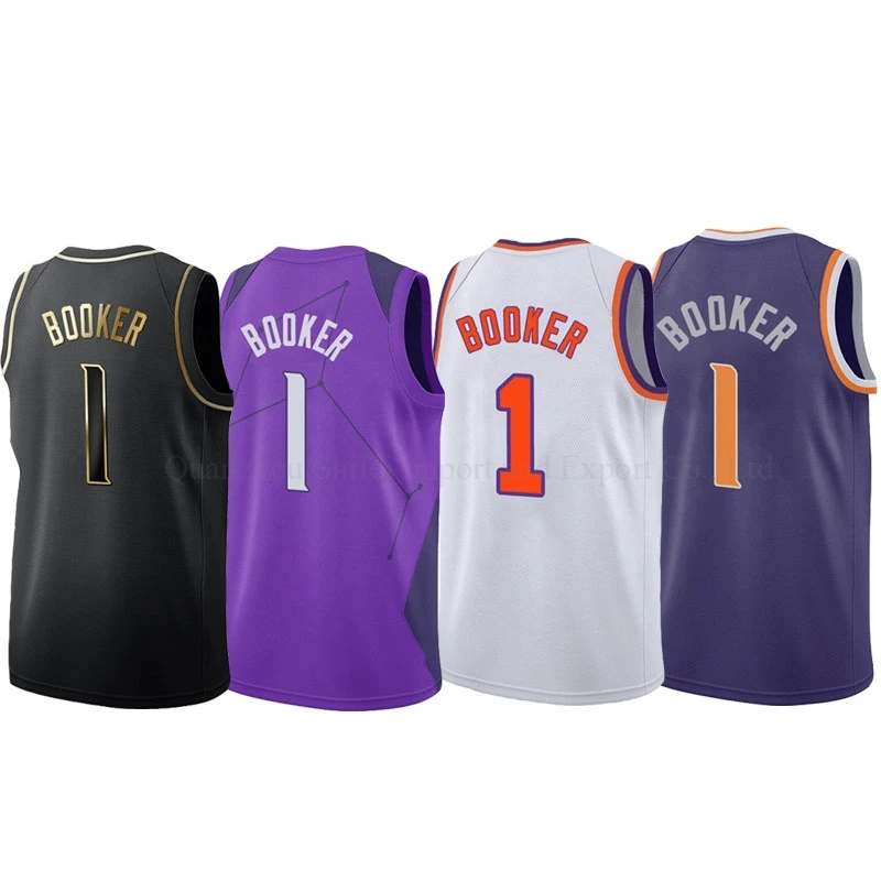 

Customized Devin Booker 1 Basketball Jersey stitched Embroidered best quality uniforms 2021 new arrival