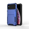 Flip cover mobile phone shell for iphone xr,rugged armor phone case for iphone xr credit card case