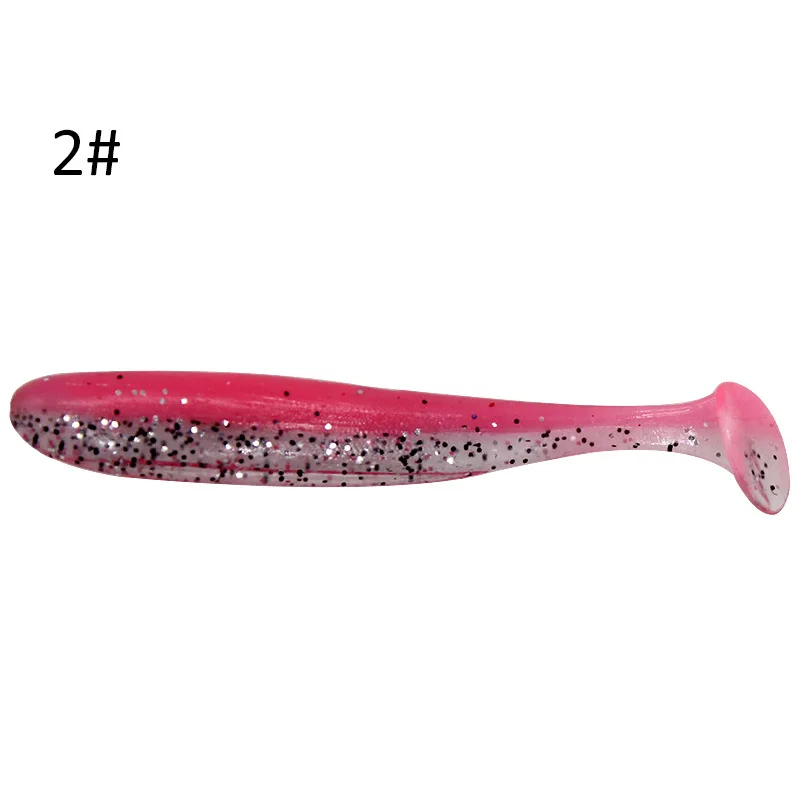 

5.5cm 1.2g large quantity in stock T-tail two - color Lure small fish colorful seabass lifelike silicone fishing soft Lure, 10 colors