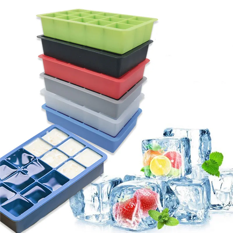 

Customized design of large BPA Free food grade silicon ball ice mold ice cube tray, Red,blue,green and orange or customized color