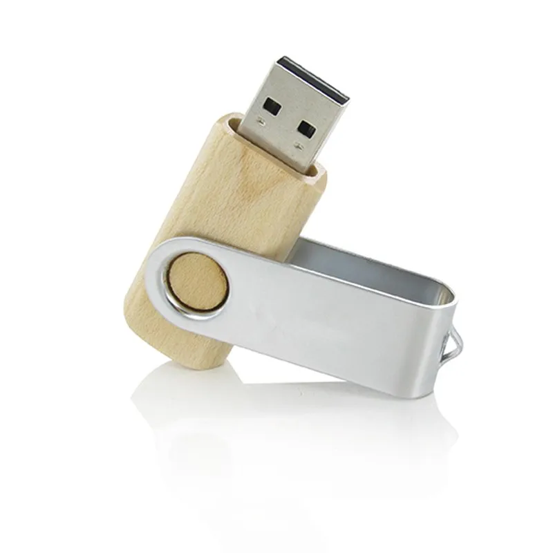 

ZOGI 4/8/16/32gb USB Pendrive Custom Wooden Ratating 2.0 Rectangle Promotional Personalized Memory USB