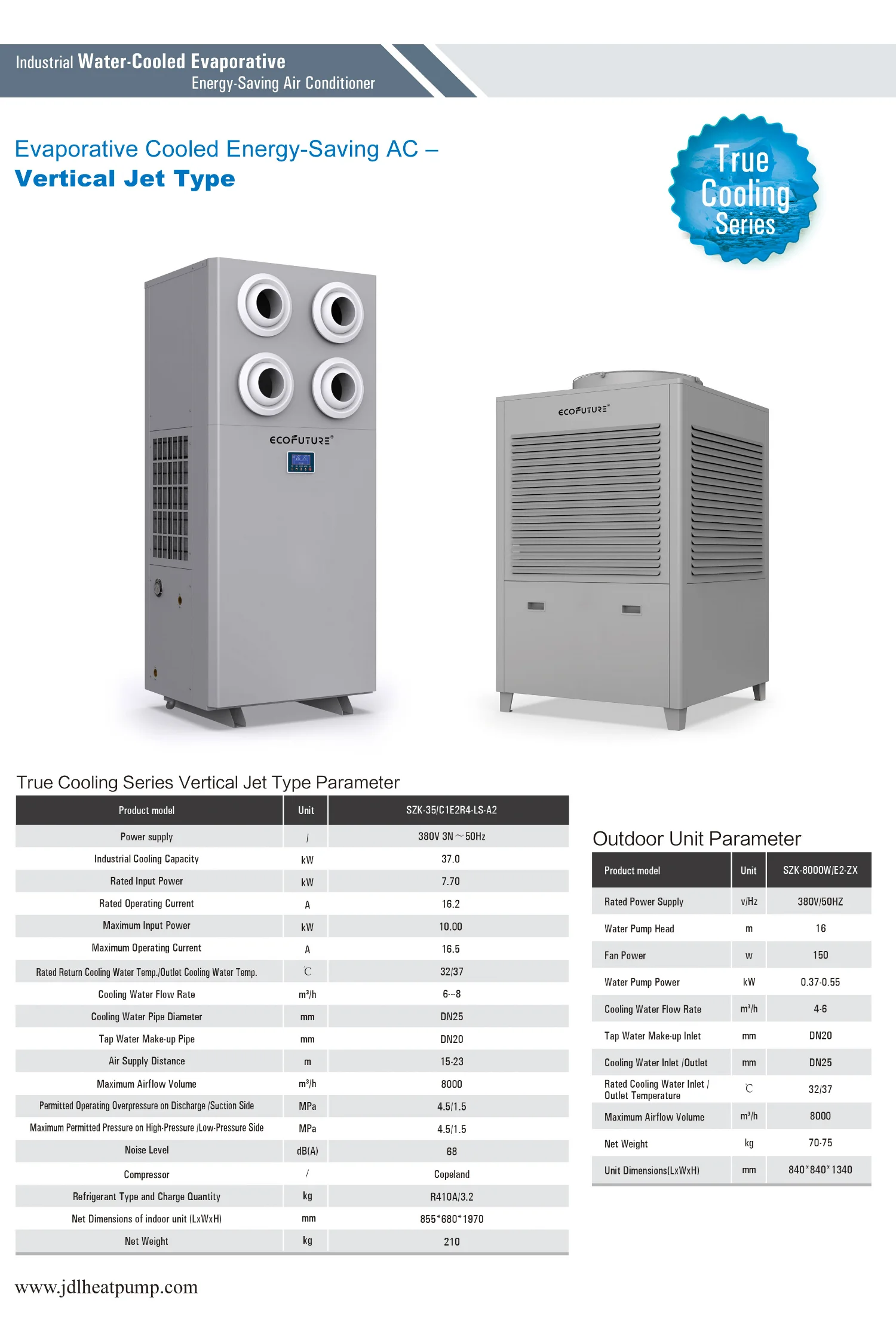 Floor Standing Air Cooler, ECOFUTURE, R410A, Portable - detail 8
