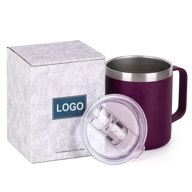 

Hot sale on Amazon 12oz double wall stainless steel mugs cups water wine hiking tumblers with straw and lid