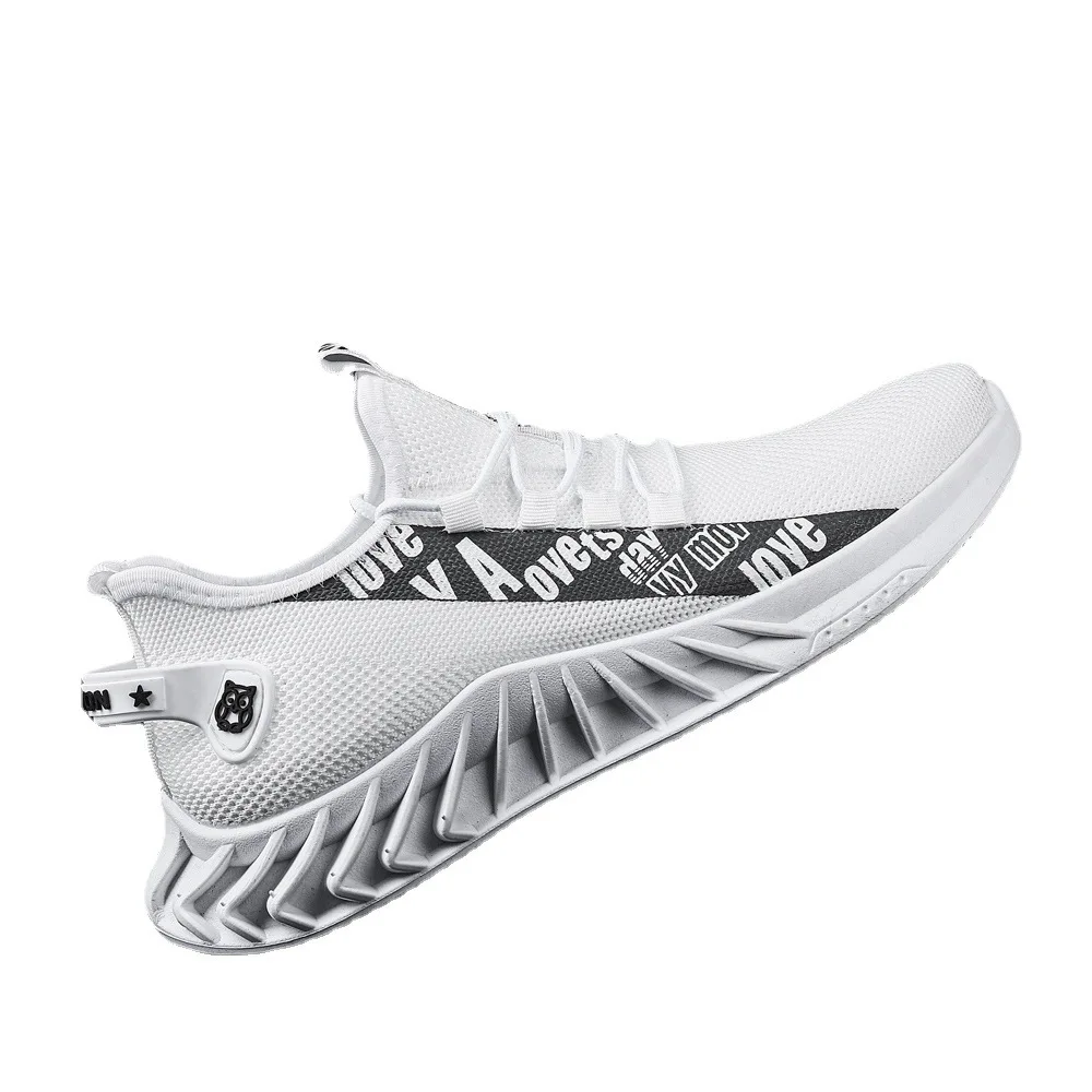 

Fashion woven lace-up Interior material Dry Lining hard wearing shoes men sport running, 3 colors