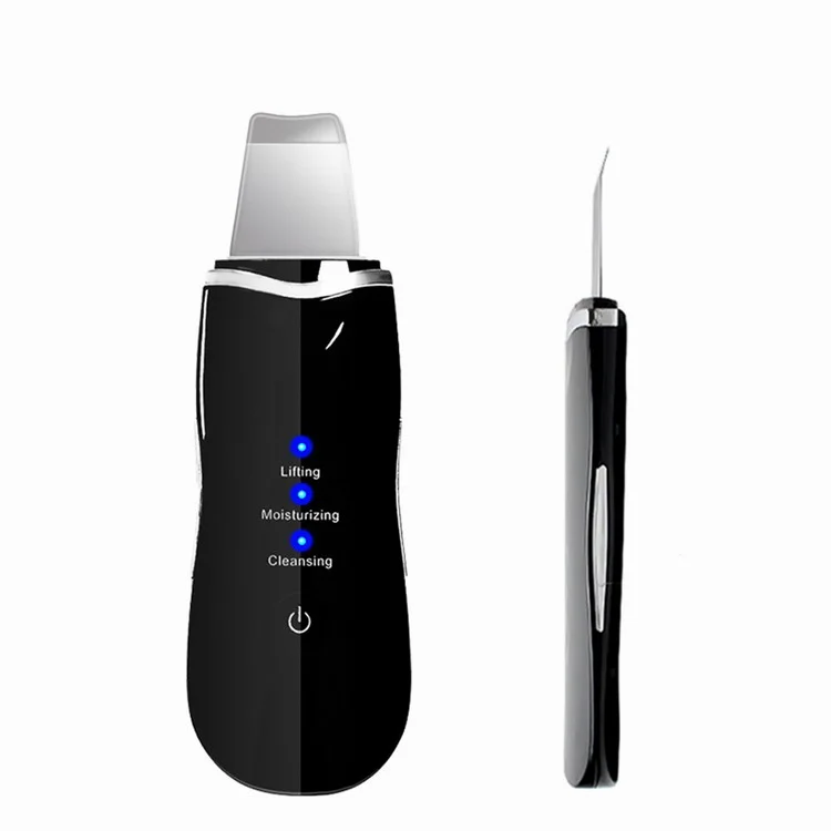 

Wholesale Micro Ems Professional Spatula Peeling Beauty Machine Facial Ultrasonic Skin Scrubber, White, black