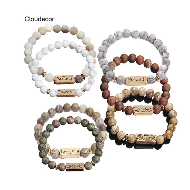 

Unisex Lava Natural Stone Beaded Bracelet Blessed Powerful Active Strength Confident Energetic Strong Accessories Yoga Stone