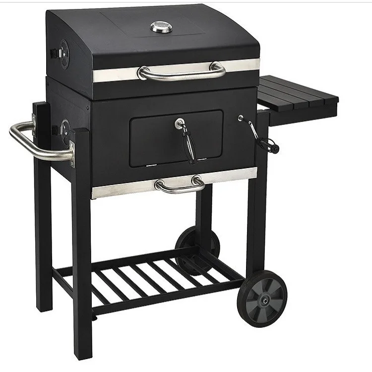 

Outdoor charcoal barbecue stove with wheels easy to install Movable oven bbq grills Family dinner party bbq Charcoal