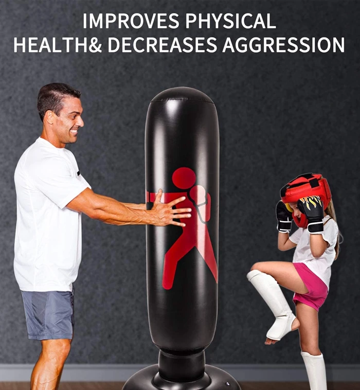 

Wholesale strong pvc fitness inflatable tumbler toy boxing man punching bags, Custom color
