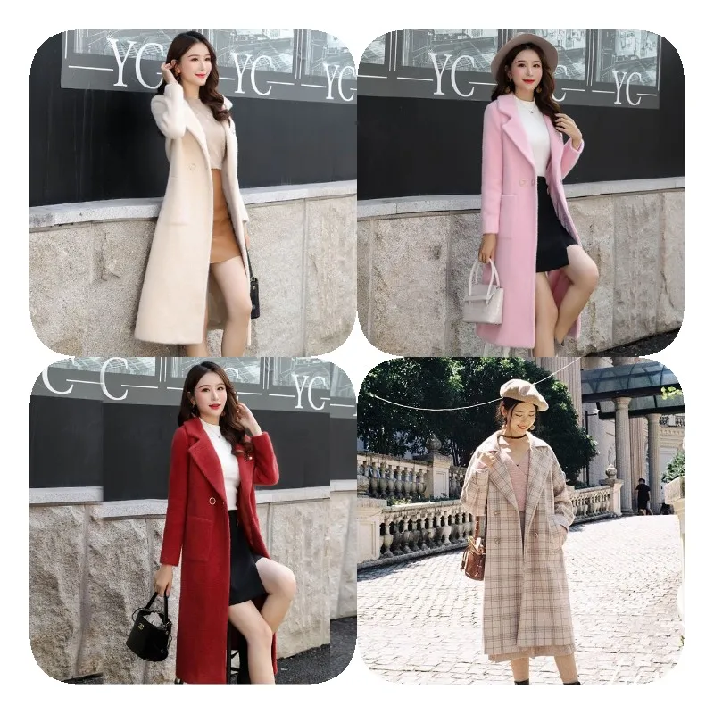 

Mid-length cashmere double-faced woolen coat High-end loose woolen coat Autumn/winter 2022 new women's wear, Picture shown